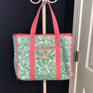 Alpha delta pi Lilly Pulitzer print tote